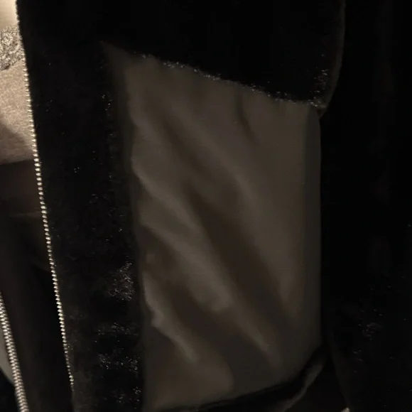 Moose Knuckles Black Hooded Bomber Jacket - Picture 8 of 14